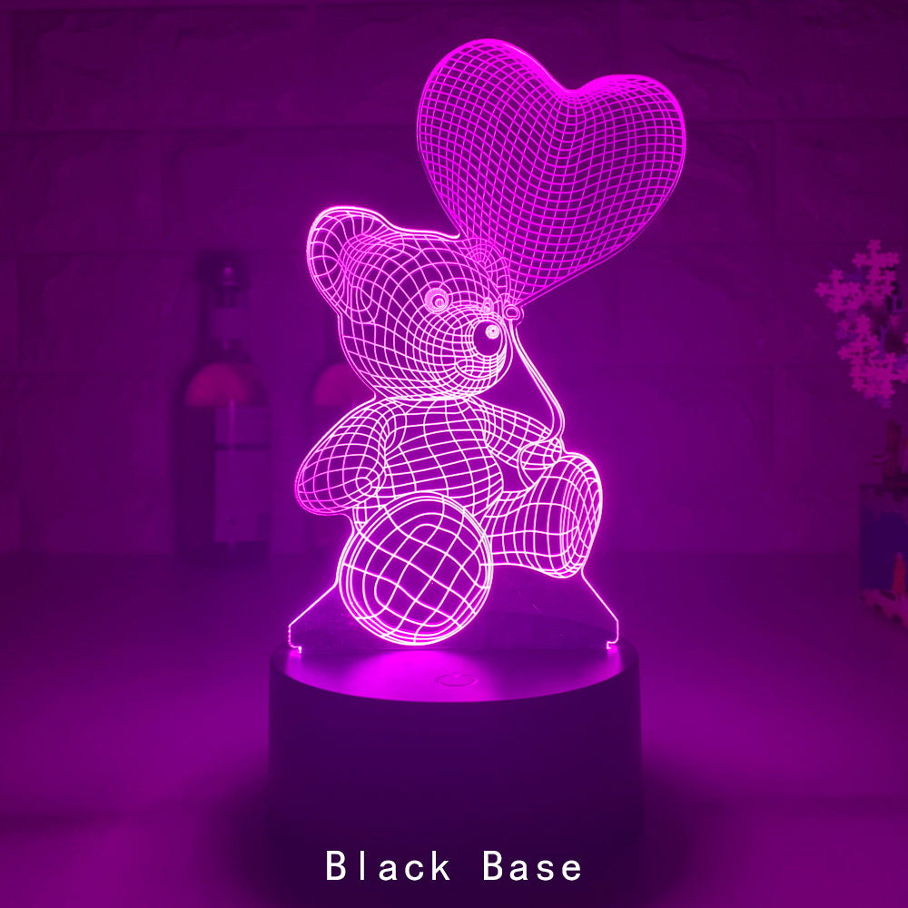 Valentinstags Geschenk -3D-LED- Lampe-Bär-