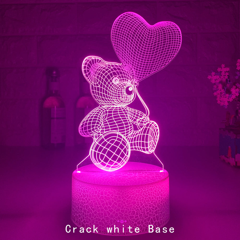 Valentinstags Geschenk -3D-LED- Lampe-Bär-