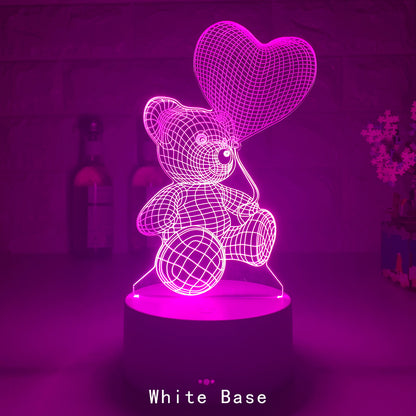 Valentinstags Geschenk -3D-LED- Lampe-Bär-