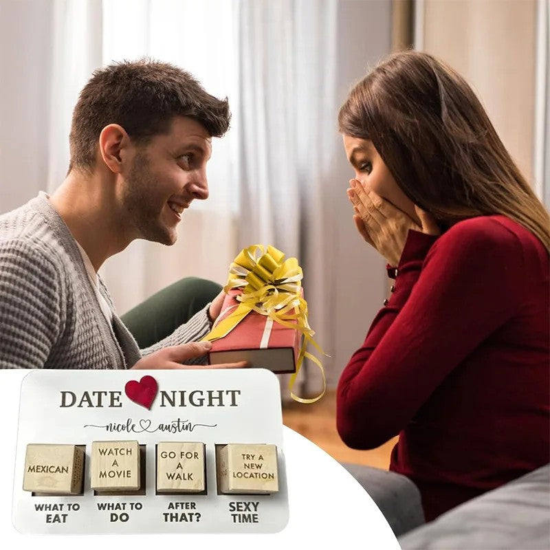 LENBEST Spielesammlung, Spielesammlung, Date Night Würfel für Paare  Holzwürfel Valentinstag