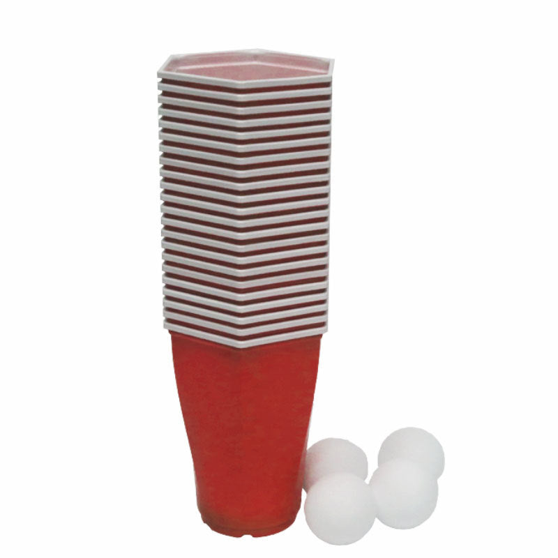 Red Beer Pong Party Plastic Cups