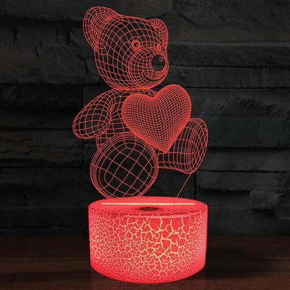 Valentinstags Geschenk -3D-LED- Lampe-Bär-