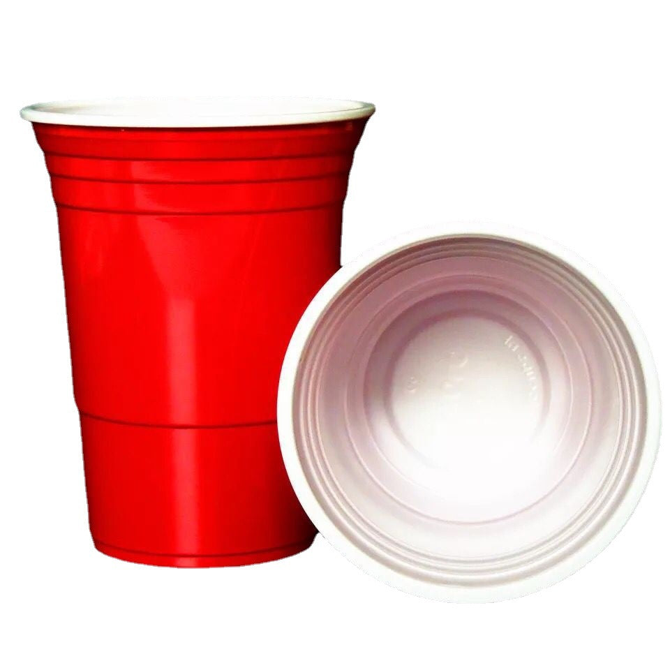 Red Beer Pong Party Plastic Cups